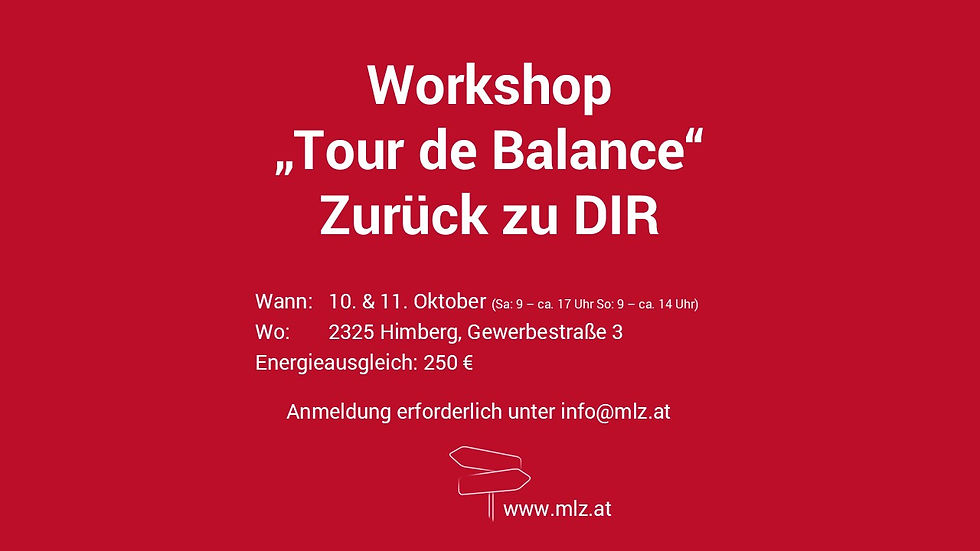 Workshop "Tour de Balance - zurück zu DIR"
