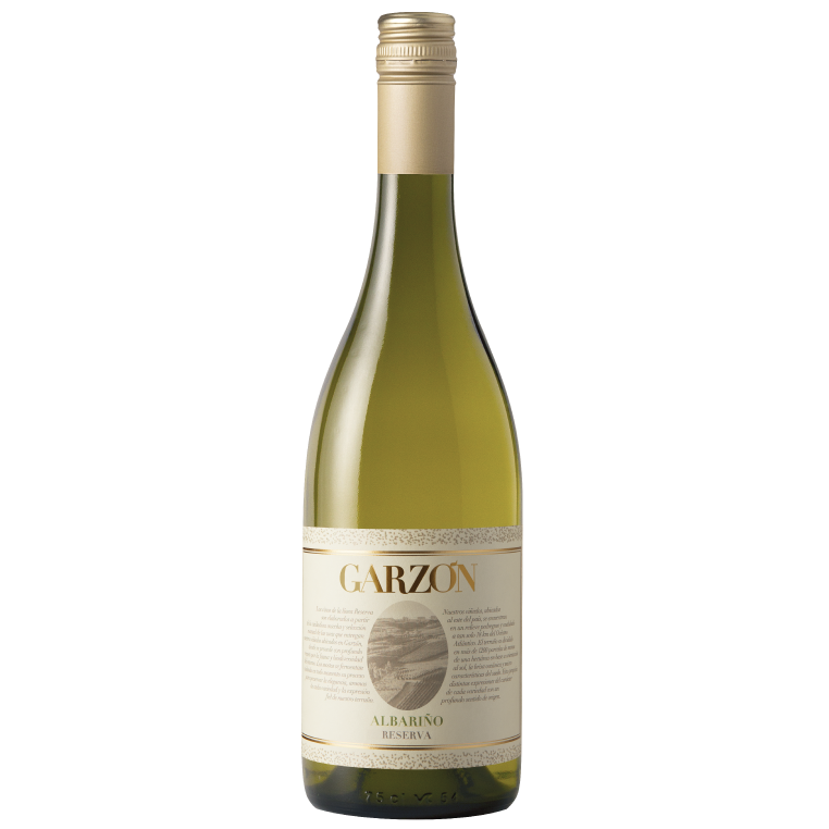 Bottle of Garzón Reserva Albariño white wine from Uruguay
