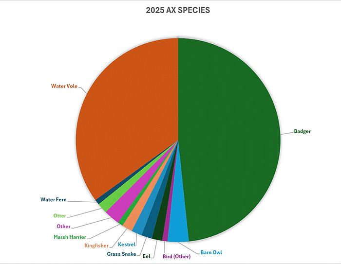 2025 AX species chart
