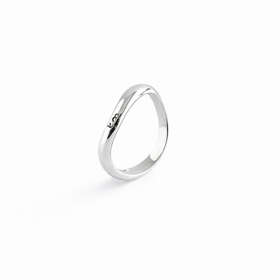 Handmade asymmetrical sterling silver ring Ethos minimal organic design