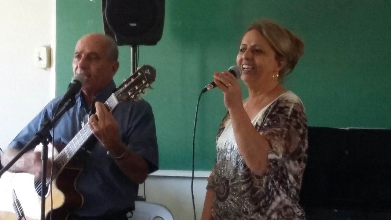 Sérgio Santos e a esposa Marlene