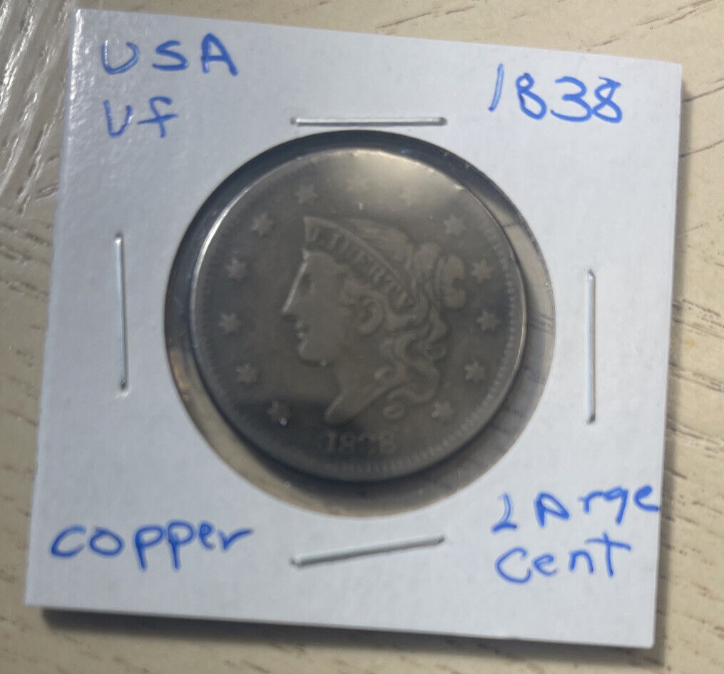 1838 Coronet Cent--Lovely Original Fine