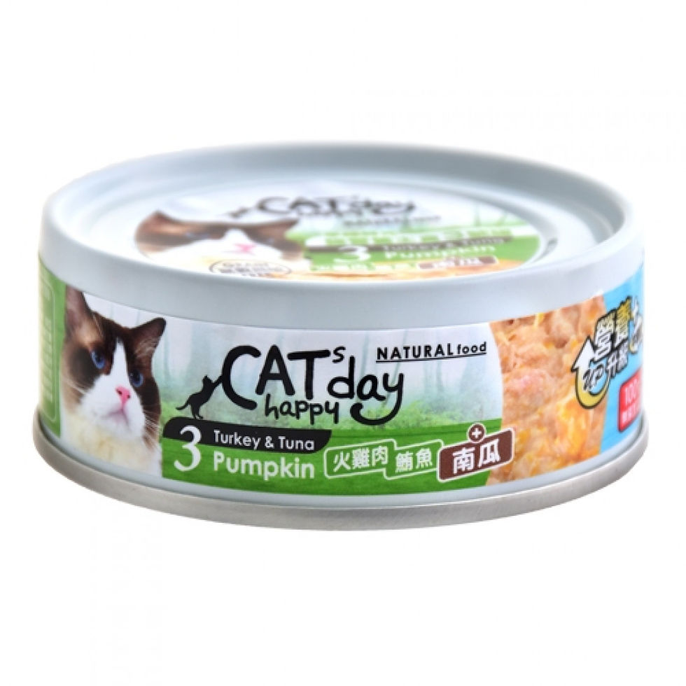幸福時光3號無穀低敏貓營養主食貓罐頭 - 火雞肉鮪魚南瓜 80g