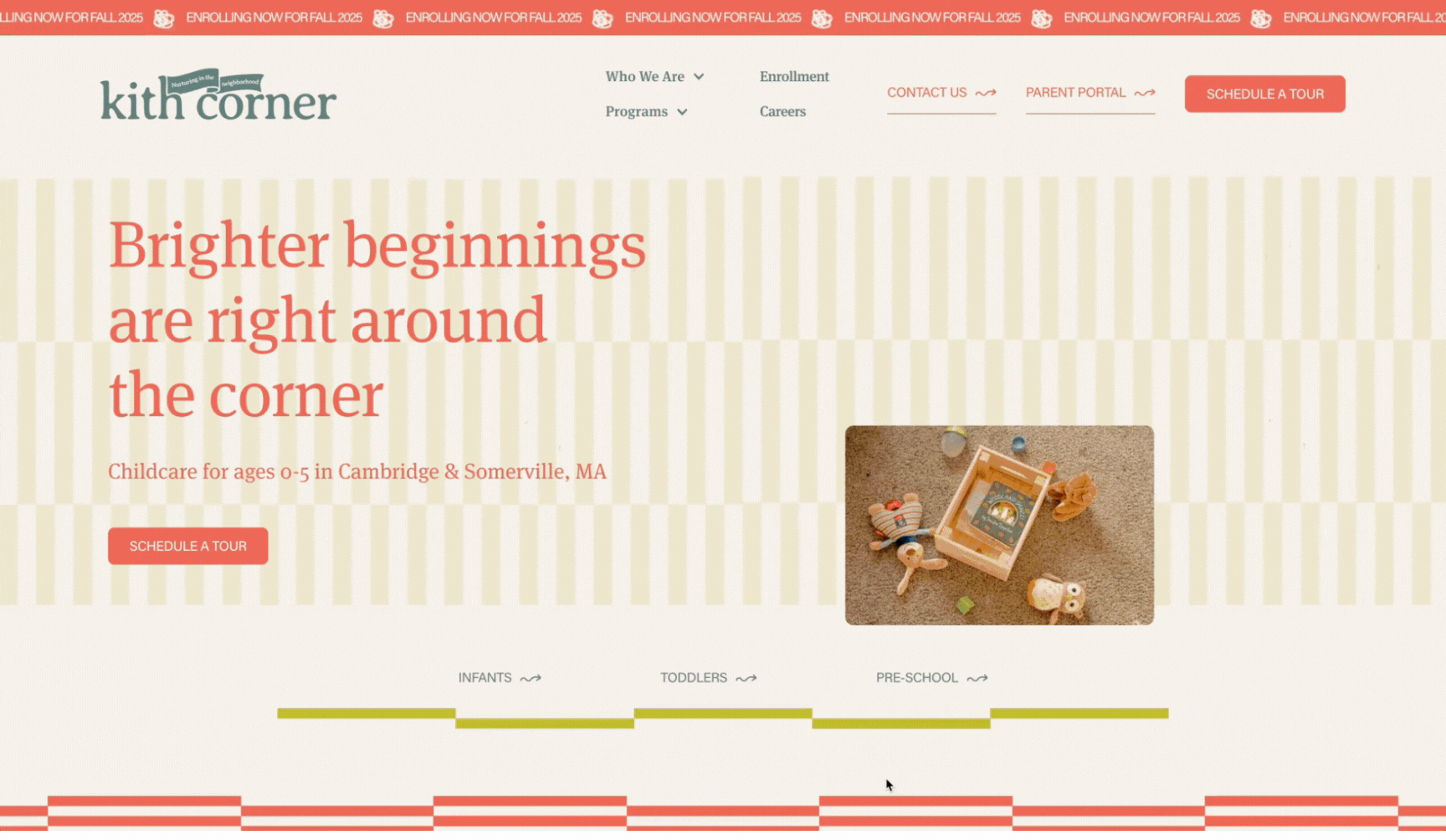 Kith Corner homepage walkthrough