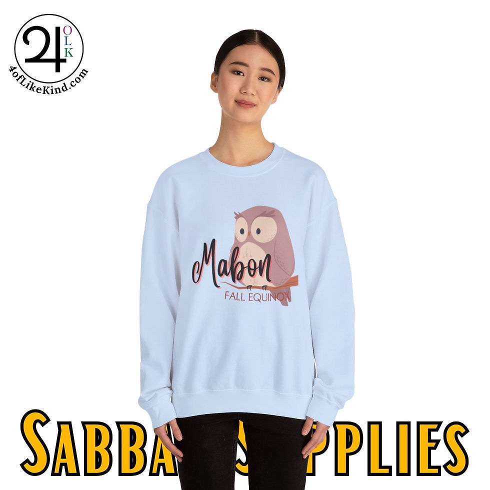 Thumbnail: Mabon Fall Equinox - Owl - Pagan Fashion Unisex Heavy Blend™ Crewneck Sweatshirt