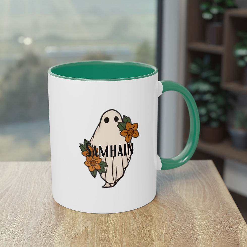 Thumbnail: Samhain Ghostie - Two-Tone Coffee Mug, 11oz