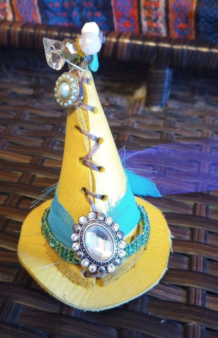 Thumbnail: Mini Leather Witch Hats - Medium