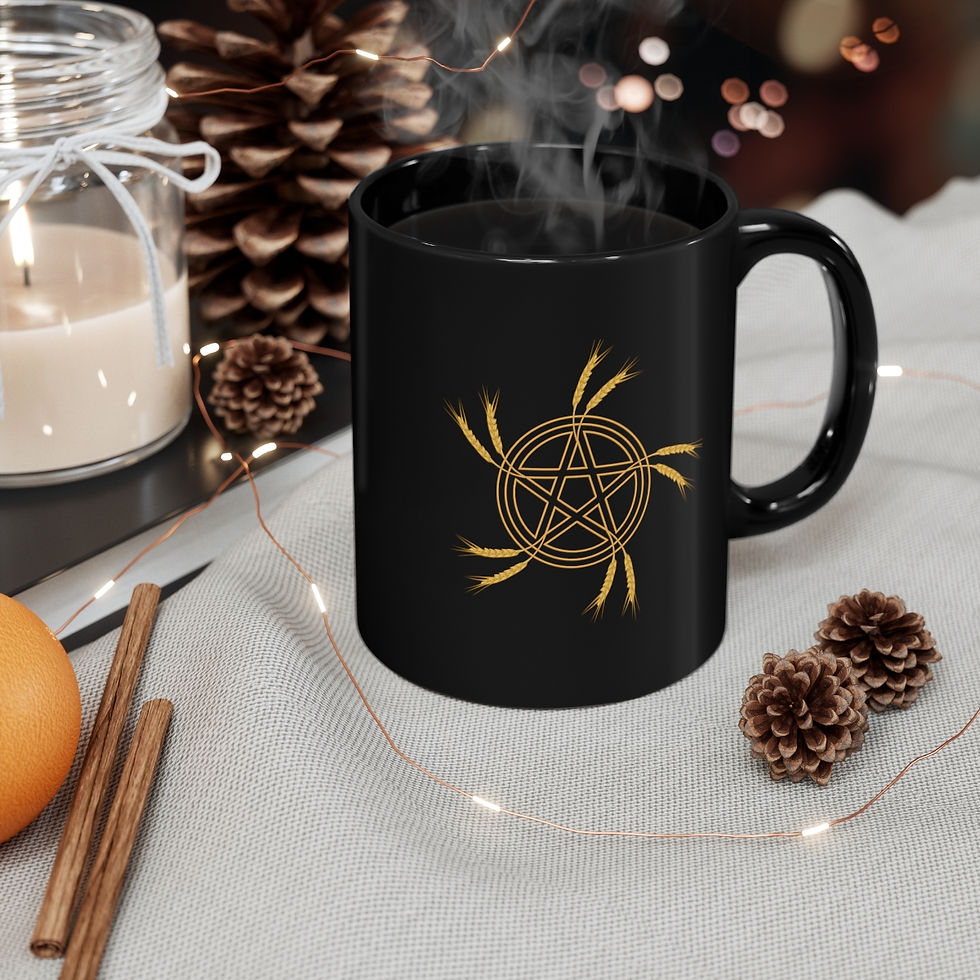 Thumbnail: Harvest Pentacle - 11oz Black Mug