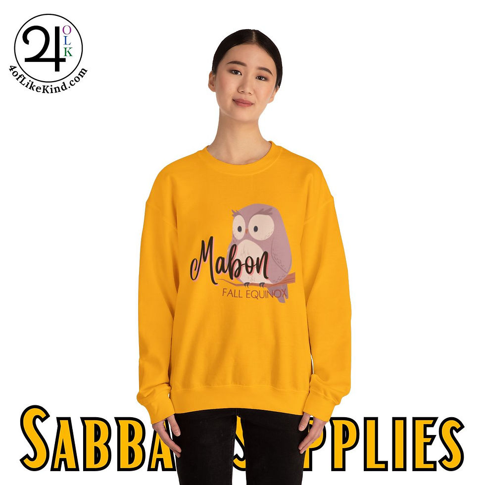 Thumbnail: Mabon Fall Equinox - Owl - Pagan Fashion Unisex Heavy Blend™ Crewneck Sweatshirt