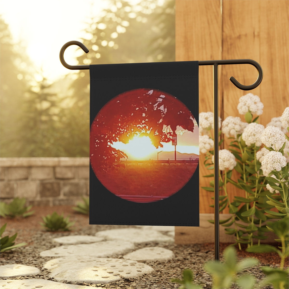 Colorado Sunset Circle - Garden & House Banner