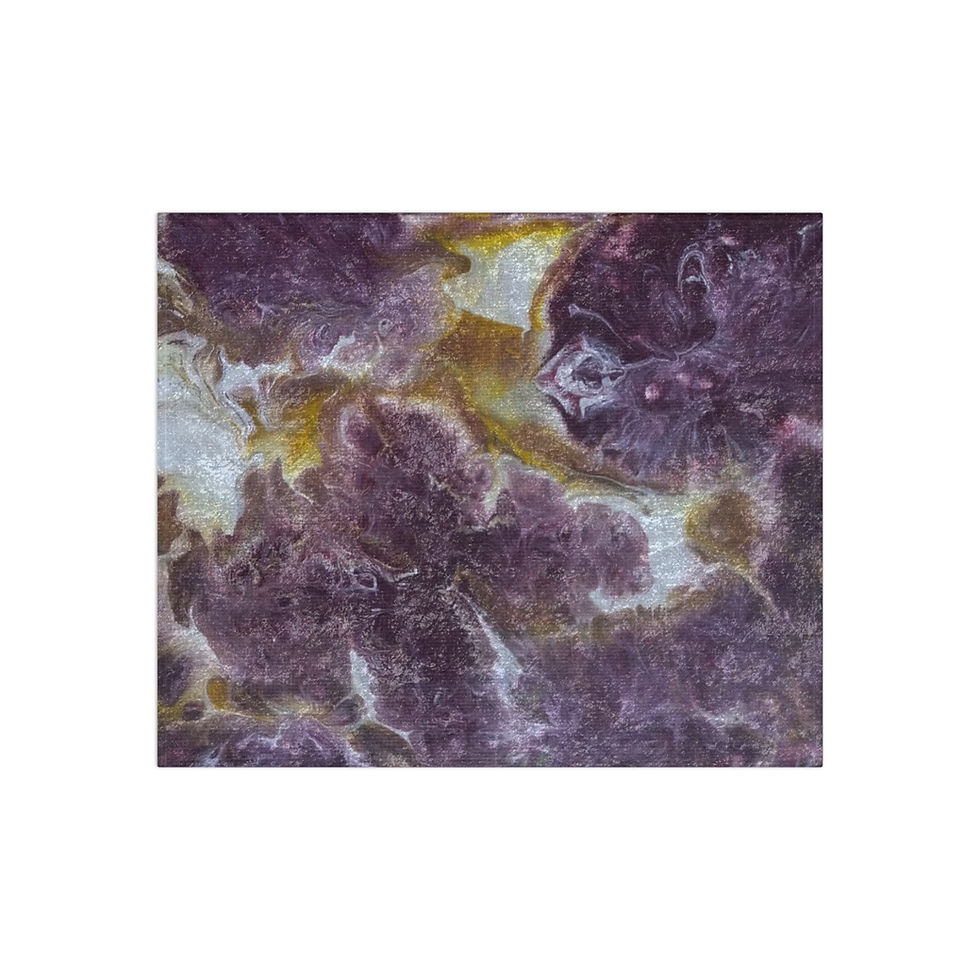 Thumbnail: Cosmic Bear  - Art Therapy Design- Crushed Velvet Blanket