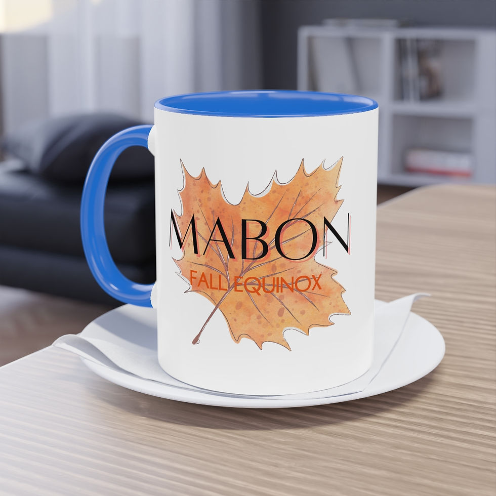 Thumbnail: Mabon Fall Equinox - Pagan Sabbat Series - Two-Tone Coffee Mug, 11oz