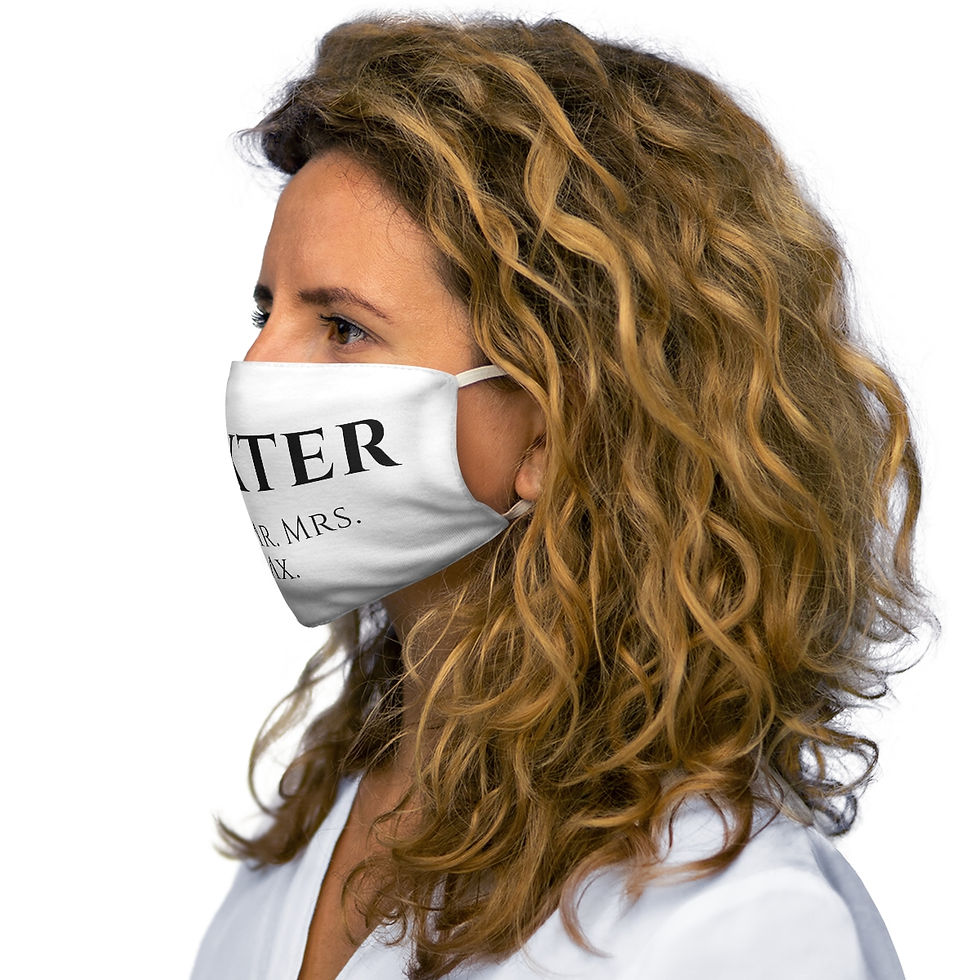 Thumbnail: Mixter Pronouns Ms. Mr. Mrs. Mx. - Snug-Fit Polyester Face Mask