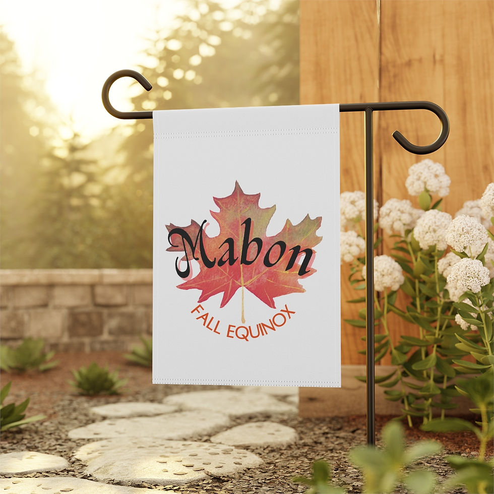 Mabon Fall Equinox - Maple Leaf - Pagan Decor -Garden & House Banner