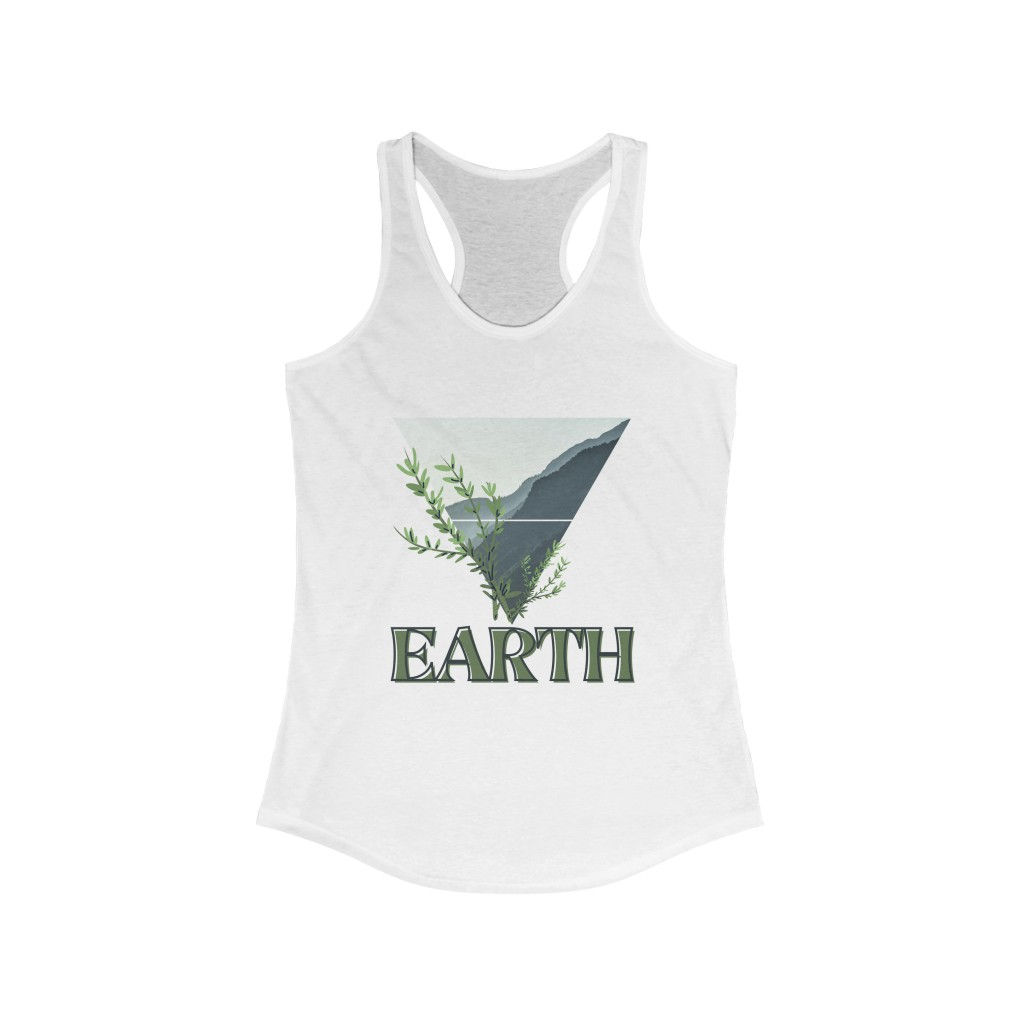 Earth Element Symbol - Women's Ideal Racerback Tank