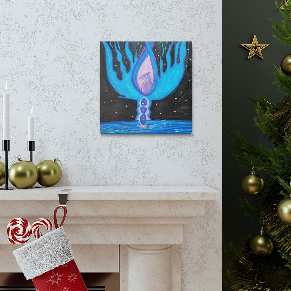 Thumbnail: Water Phoenix  - Art Therapy Design - Canvas Gallery Wraps