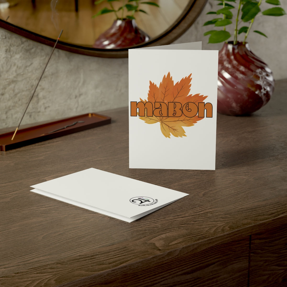 Mabon Bold - Pagan Sabbat Decor - Greeting Cards 