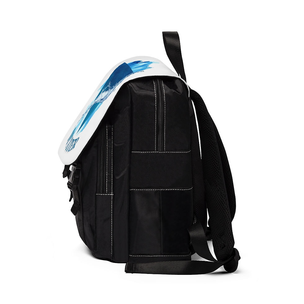Thumbnail: Water Element Symbol - Unisex Casual Shoulder Backpack