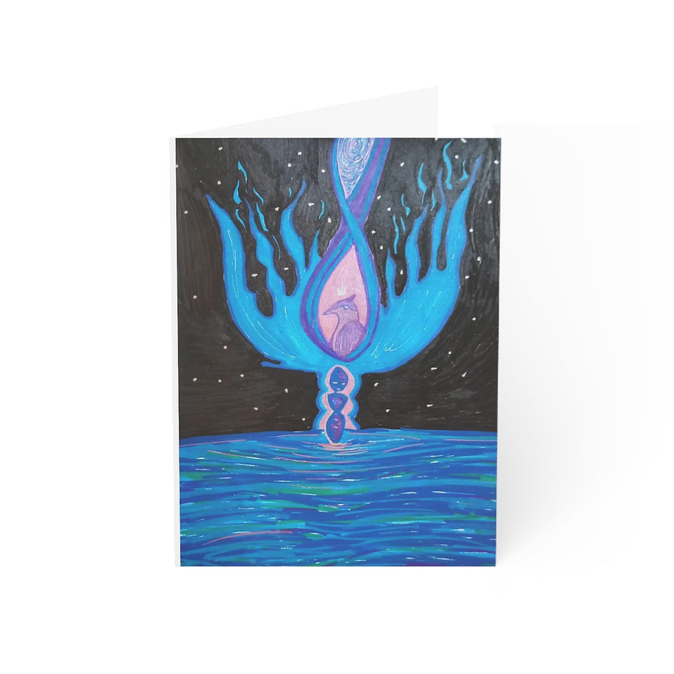 Thumbnail: Water Phoenix  - Greeting Cards (1, 10, 30, and 50pcs)