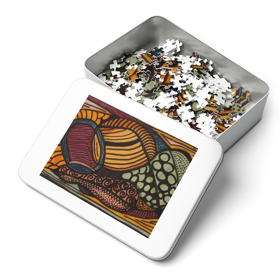 Thumbnail: Harvest Basket Neurographic Art  - Jigsaw Puzzle (30, 110, 252, 500,1000-Piece)