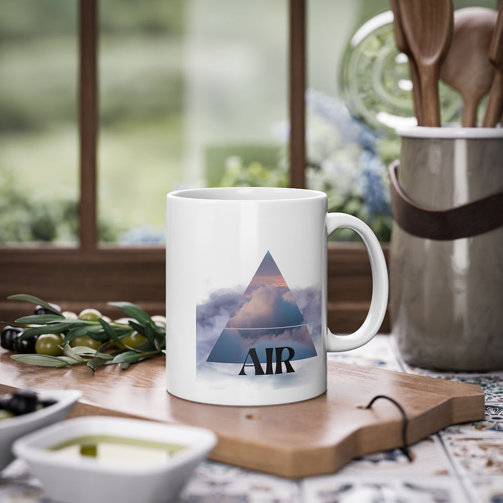 Thumbnail: Air Element Alchemical Symbol  - Pagan Decor -  Standard Mug, 11oz
