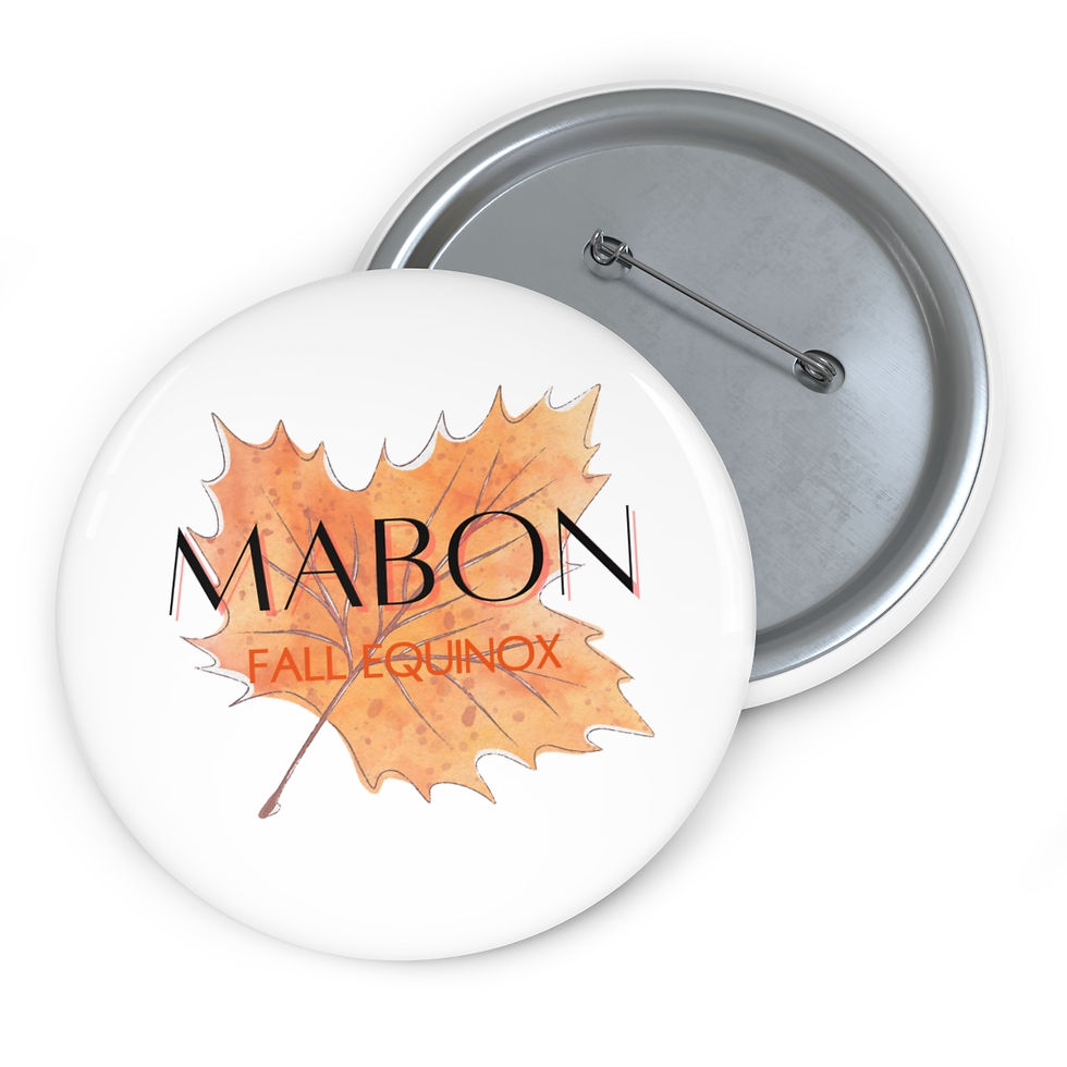 Thumbnail: Mabon Fall Equinox - Pagan Sabbat Series - Custom Witchy Pin Buttons