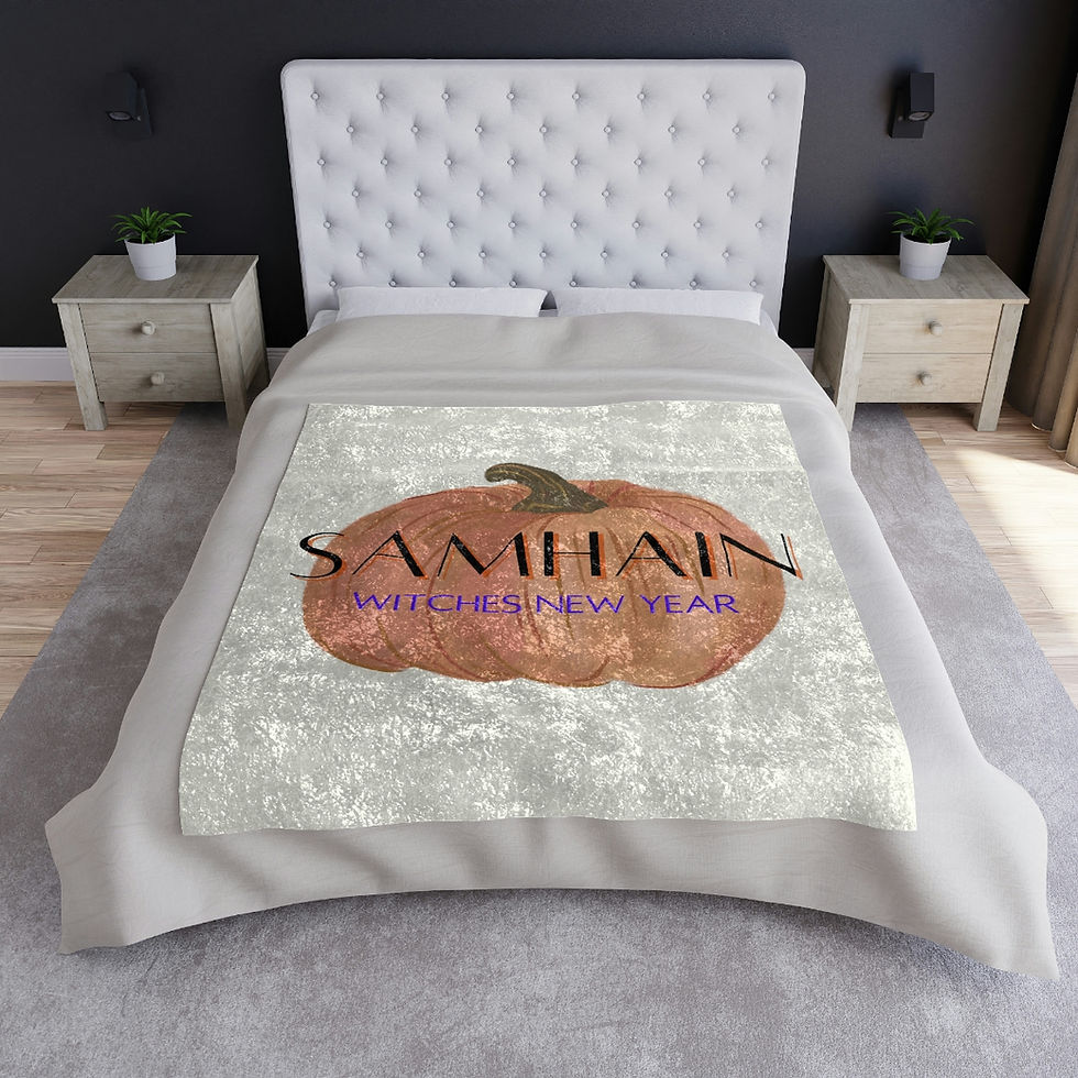 Thumbnail: Samhain  - Sabbat Series - Crushed Velvet Blanket