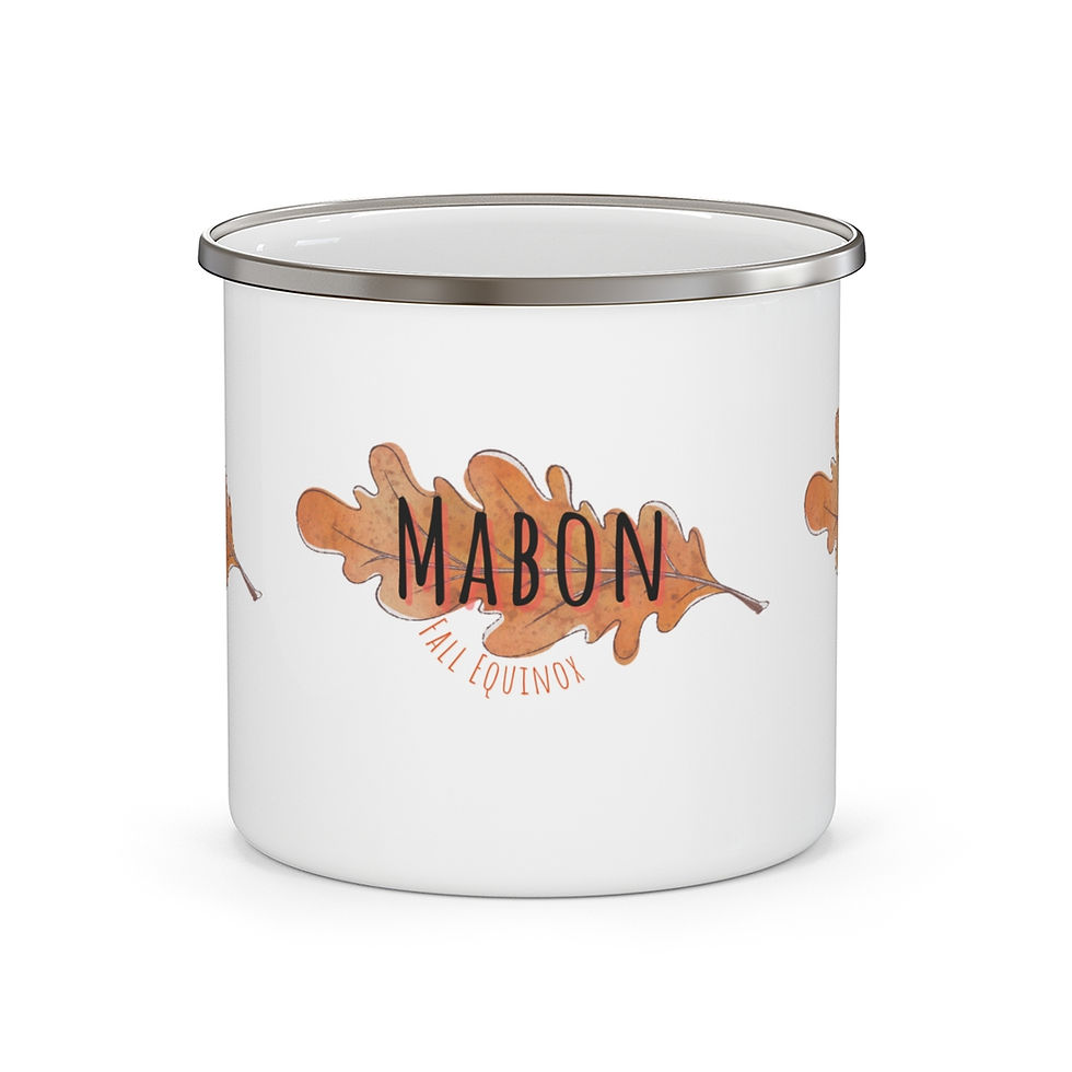 Thumbnail: Mabon Fall Equinox - Narrow Leaf  - Enamel Camping Mug