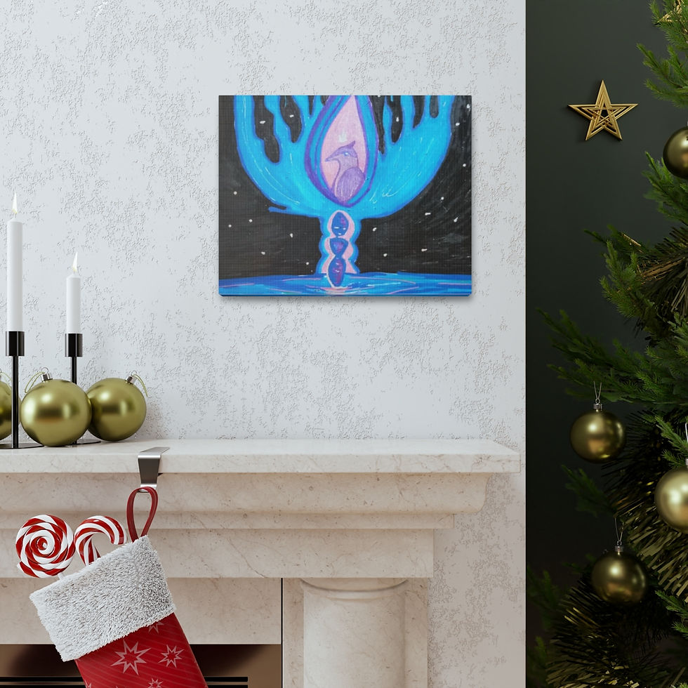 Thumbnail: Water Phoenix  - Art Therapy Design - Canvas Gallery Wraps