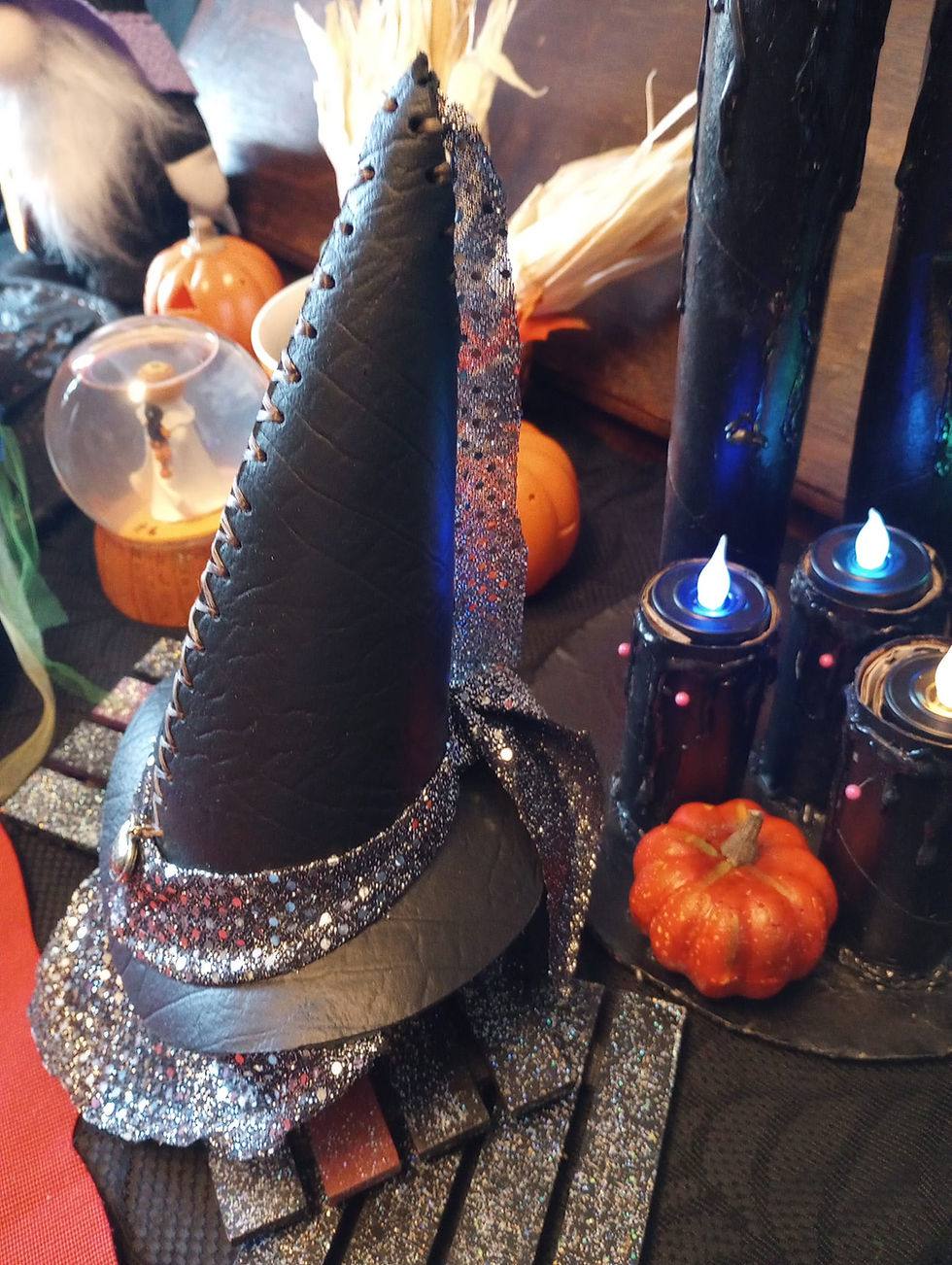 Thumbnail: Mini Leather Witch Hats - Large