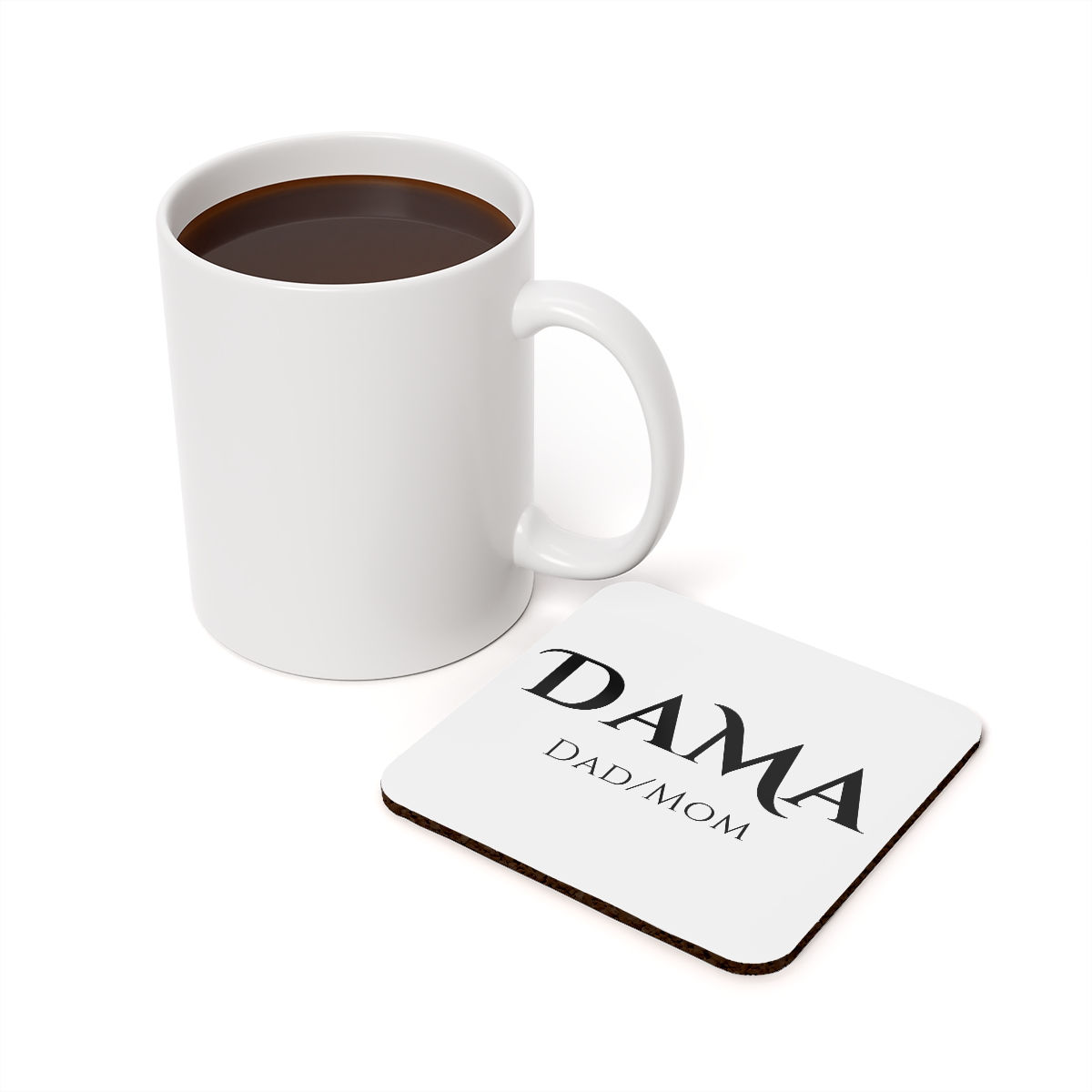 DaMa - Dad/Mom - Cork Back Coaster