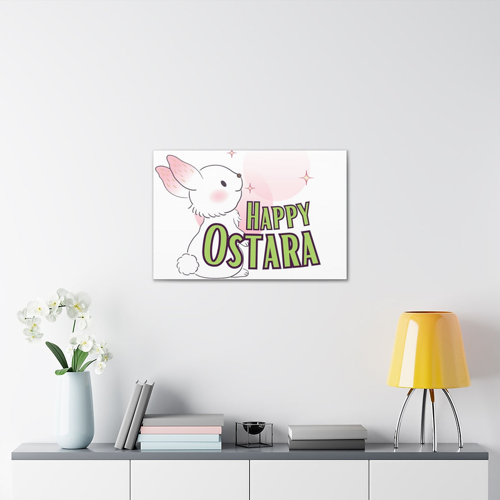 Thumbnail: Happy Ostara Bunny - Canvas Gallery Wraps