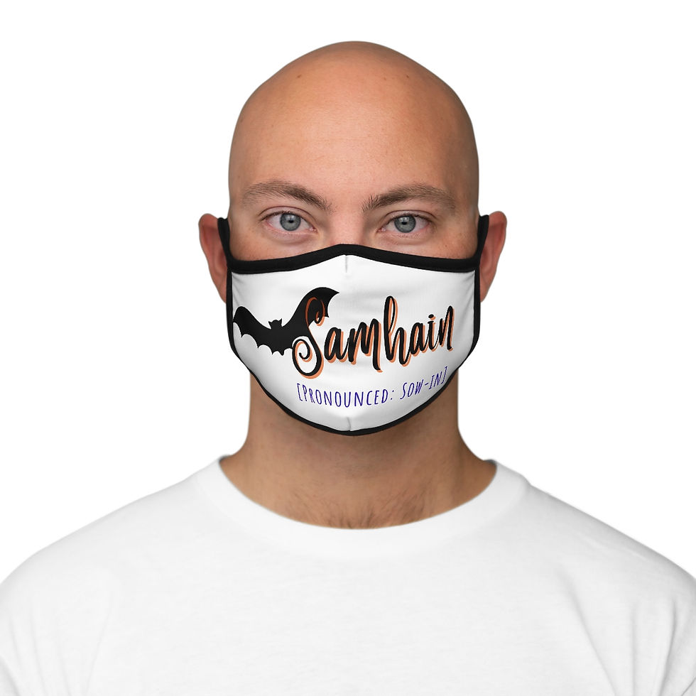 Thumbnail: Pronounced Samhain Bat - Sabbat Special- Fitted Polyester Face Mask