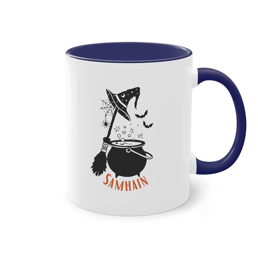 Thumbnail: Samhain Cauldron - Two-Tone Coffee Mug, 11oz