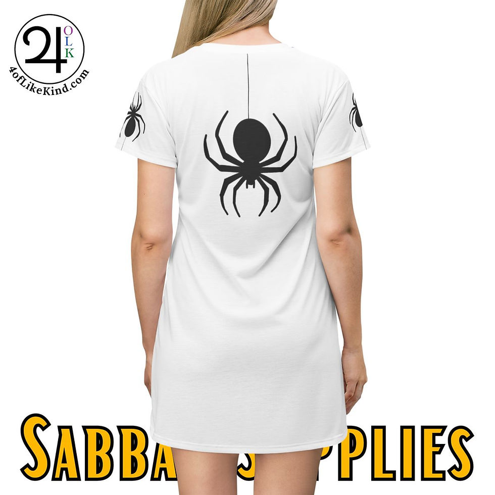Thumbnail: Pronounced Samhain - Spider Drop  - Sabbat - All Over Print T-Shirt Dress