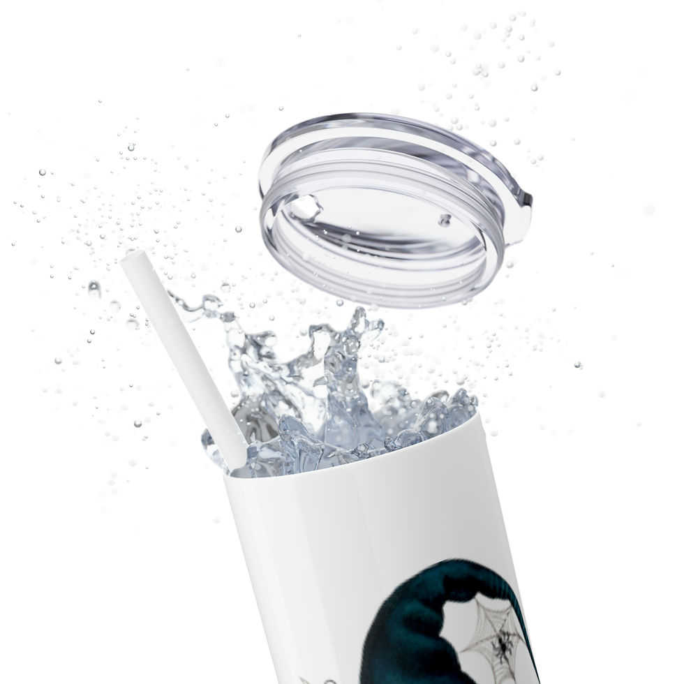 Thumbnail: Bat Hat Samhain - Skinny Tumbler with Straw, 20oz