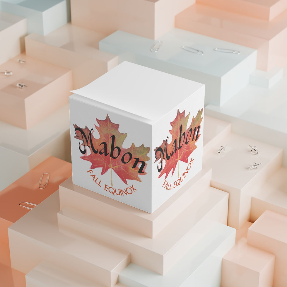 Thumbnail: Mabon Fall Equinox - Maple Leaf - Note Cube