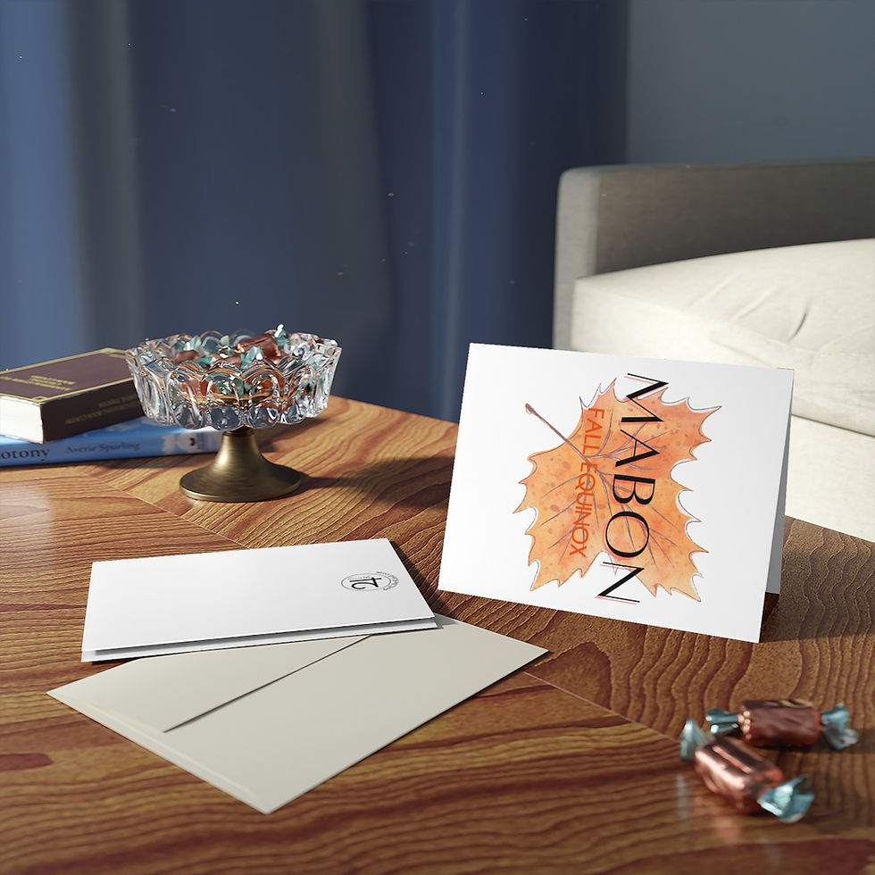 Thumbnail: Mabon Fall Equinox - Pagan Sabbat Series - Greeting cards (8, 16, and 24 pcs)