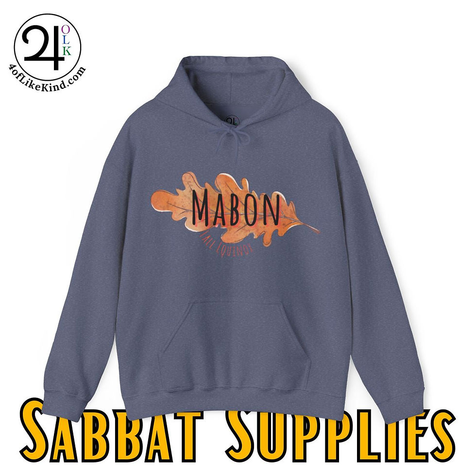 Thumbnail: Mabon Fall Equinox - Narrow Oak Leaf - Pagan Fashion Unisex Hooded Sweatshirt
