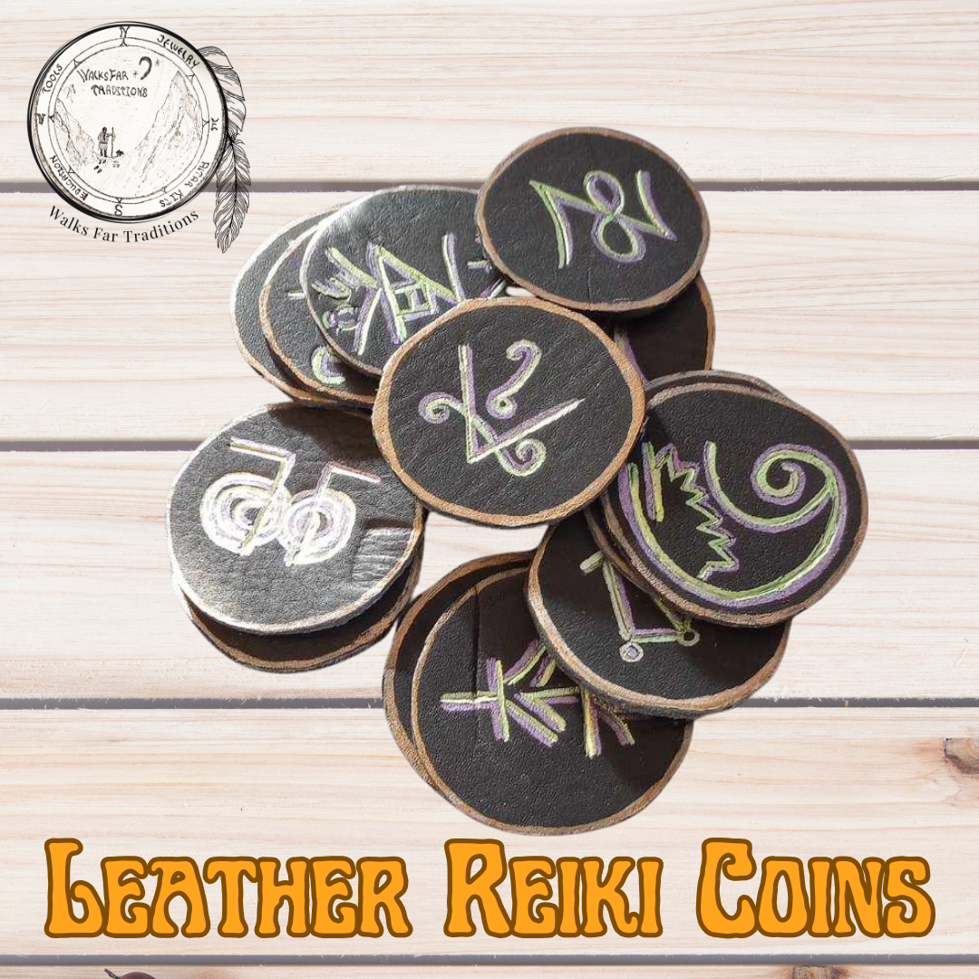 Handcrafted Leather Reiki Coins - Energetically Charged Energy Workers Tool
