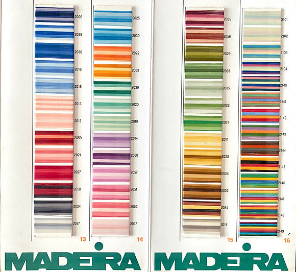 cotton colours for direct embroidery to clothing and headwear for Bradford Promotions