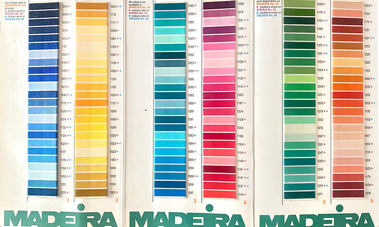 cotton colours for direct embroidery to clothing and headwear for Bradford Promotions