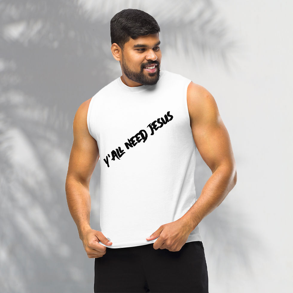 Thumbnail: Y'All Need Jesus Muscle Shirt
