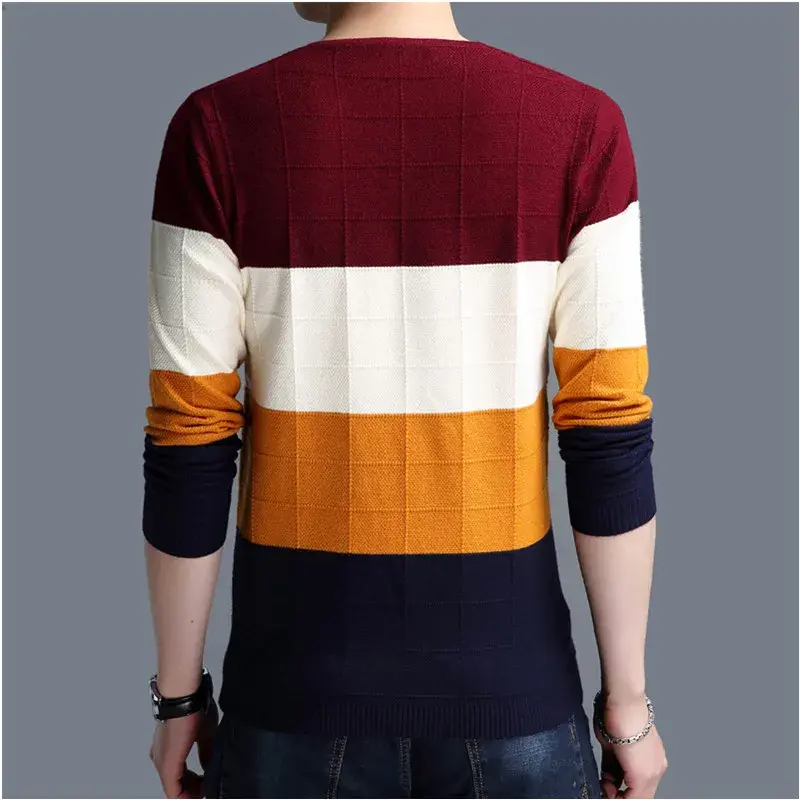 Thumbnail: BROWON Brand-Sweater Autumn Men's Long Sleeve Slim Sweaters