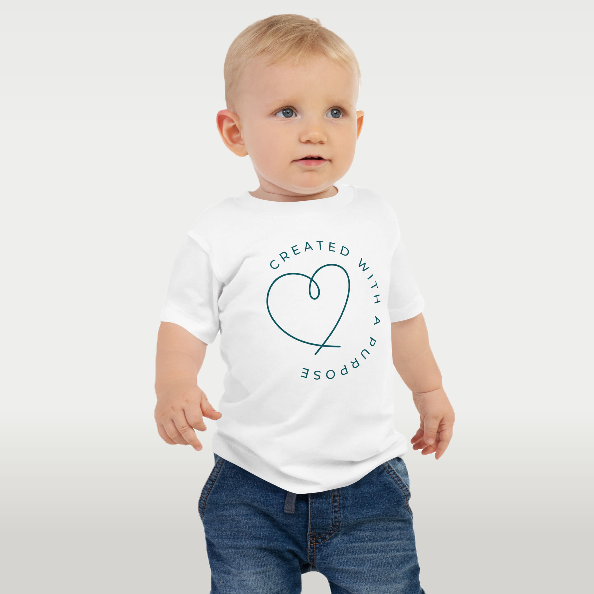 Baby Jersey Tee – “Created with a Purpose"