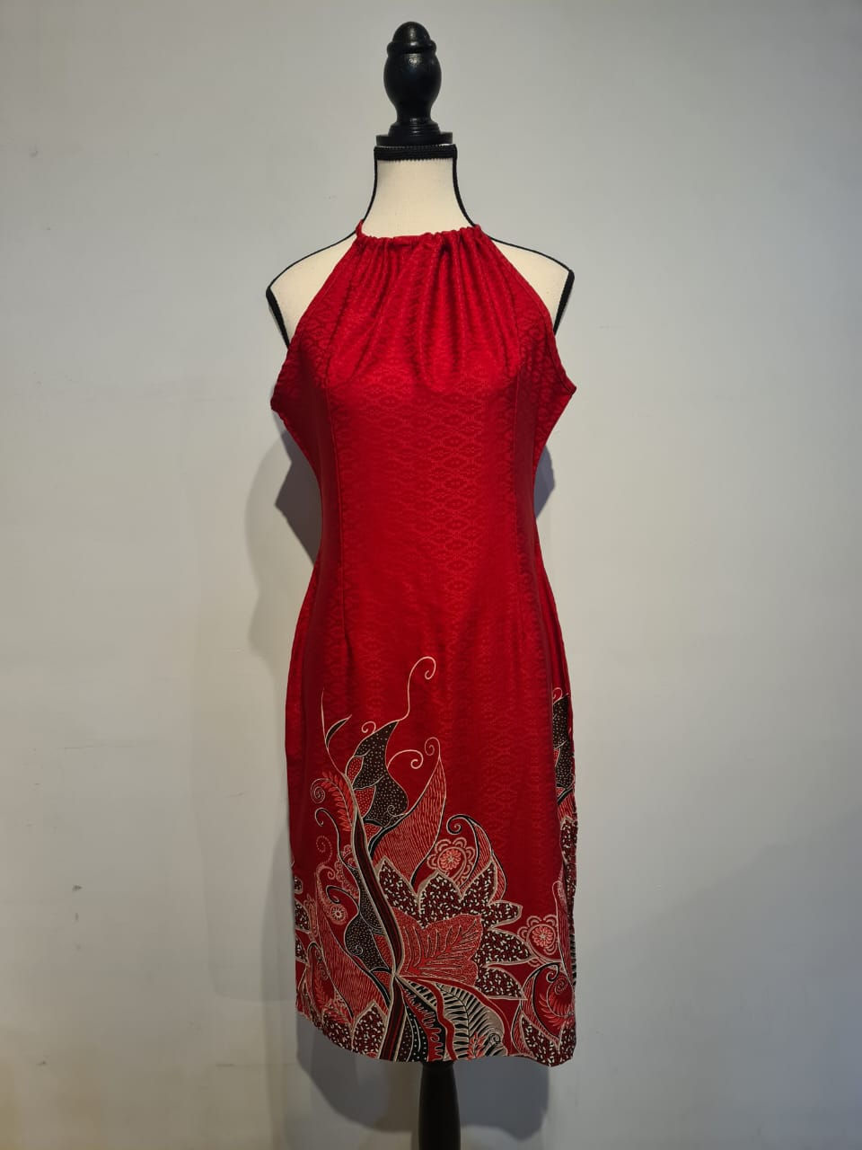 Thumbnail: Floral Satin Dress Size L