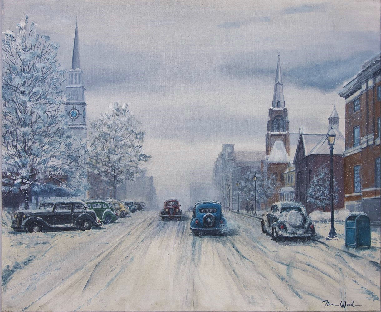 "Back in the day" 8x10 inch print in a black mat cut to fit any 11x14 frame.