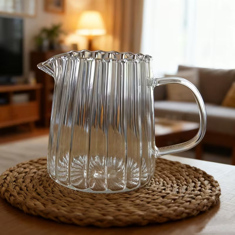 Miniature : Pichet à thé en verre ondulé - AGAPÉ