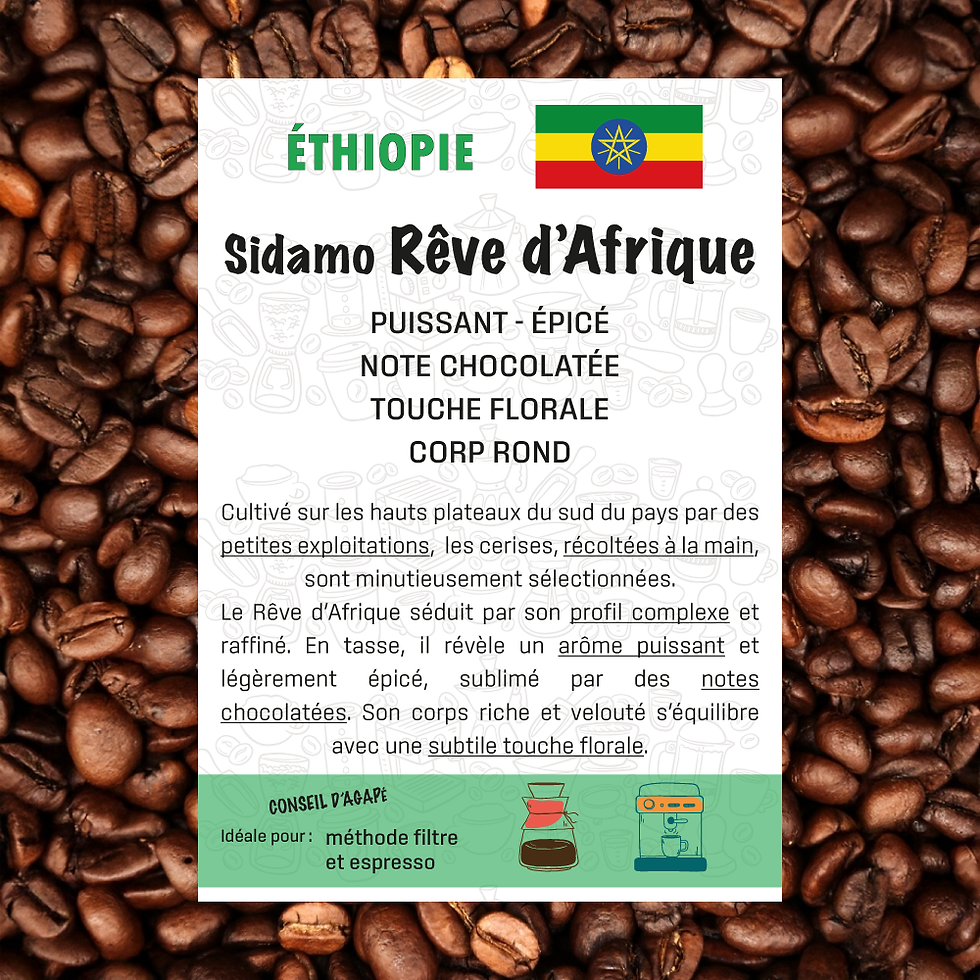 Café Éthiopie "Rêve d'Afrique" AGAPÉ