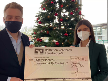 Autohaus Ebersberg und Auto Grill spenden erneut fantastische 3.000 € an die Kinderkrebshilfe